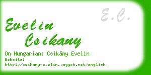 evelin csikany business card