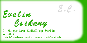 evelin csikany business card